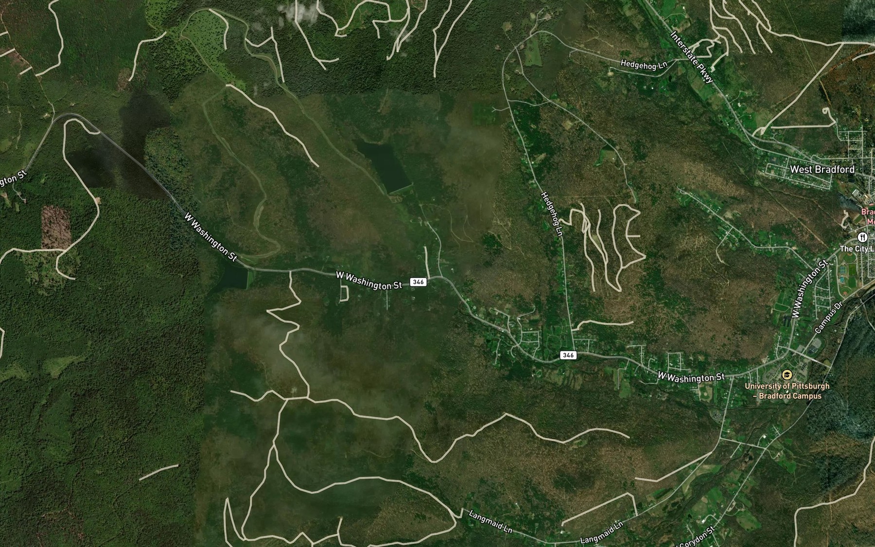 Satellite map of the Gilbert Run