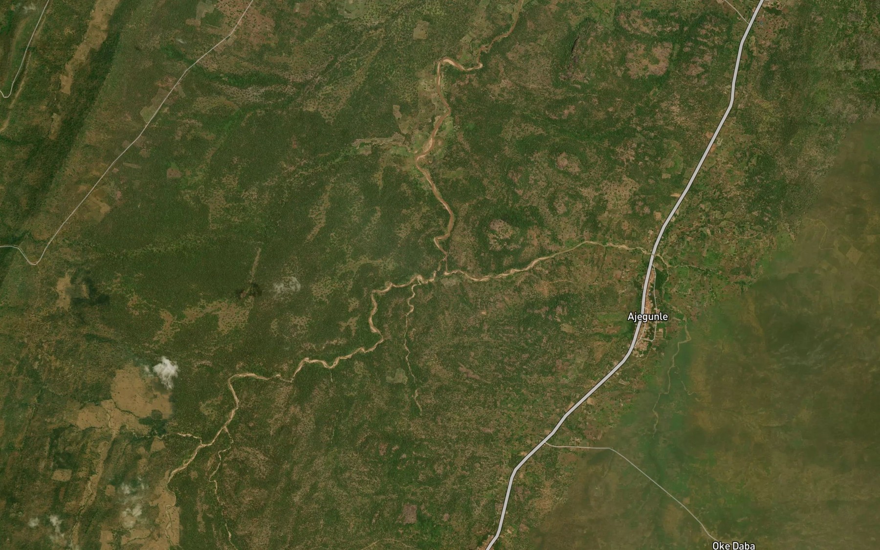 Satellite map of the RiverOko-Iraba