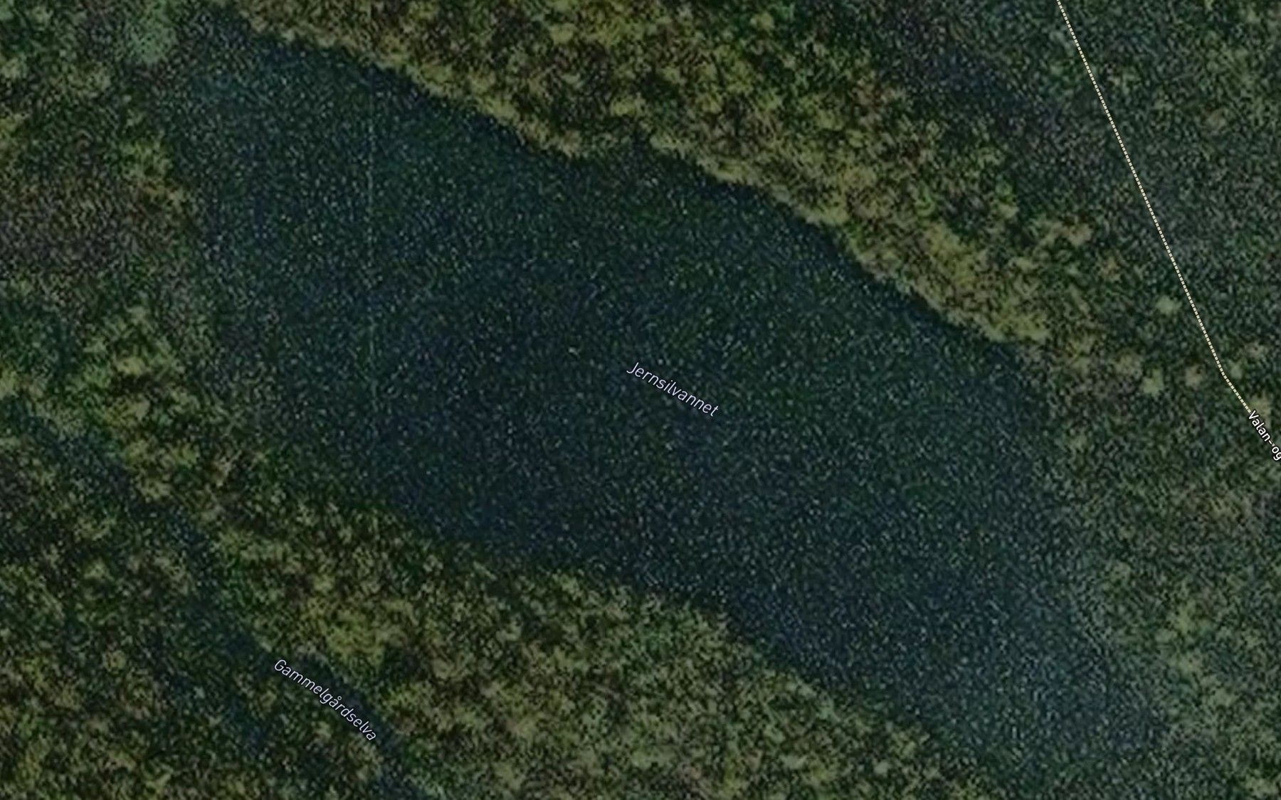 Satellite map of the Jernsilvannet