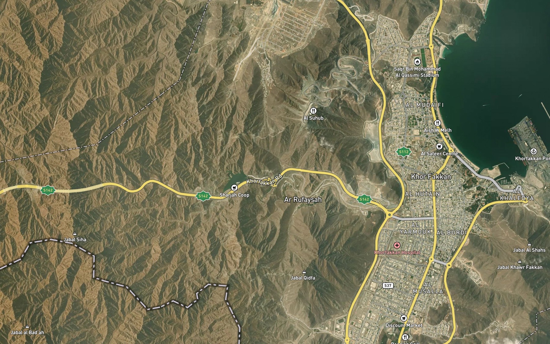 Satellite map of the `Ayn ar Rufaysah