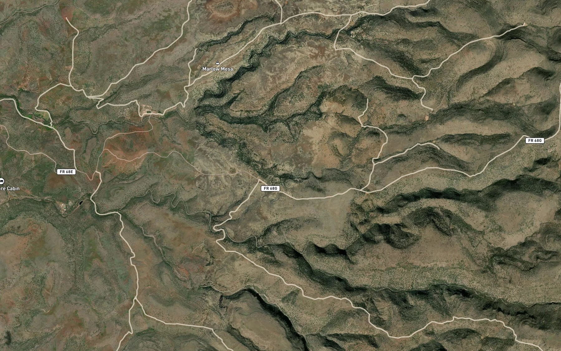 Satellite map of the Highball Spring