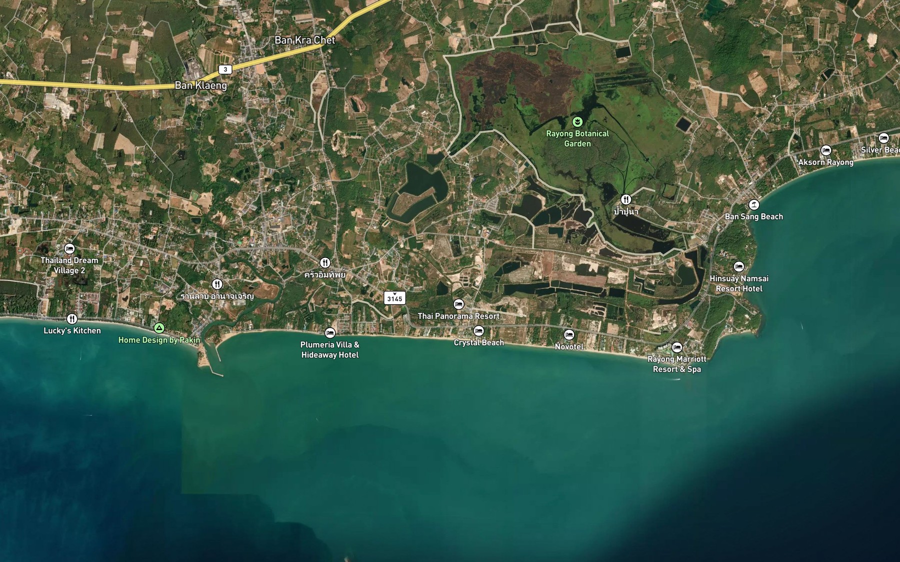 Satellite map of the Khlong Hin Dat
