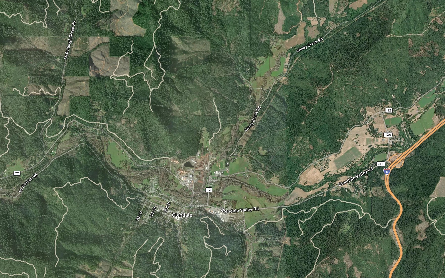 Satellite map of the Hayward Pond