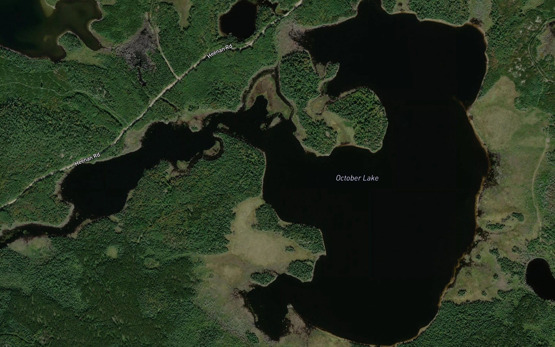 Satellite map of the October Lake