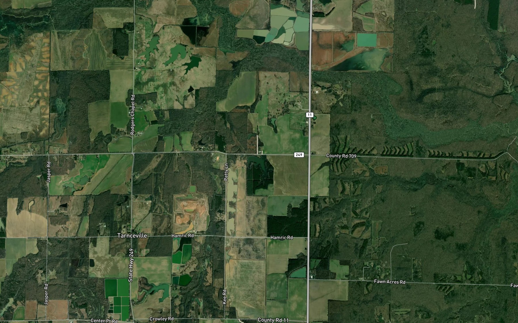 Satellite map of the Jerome Lake