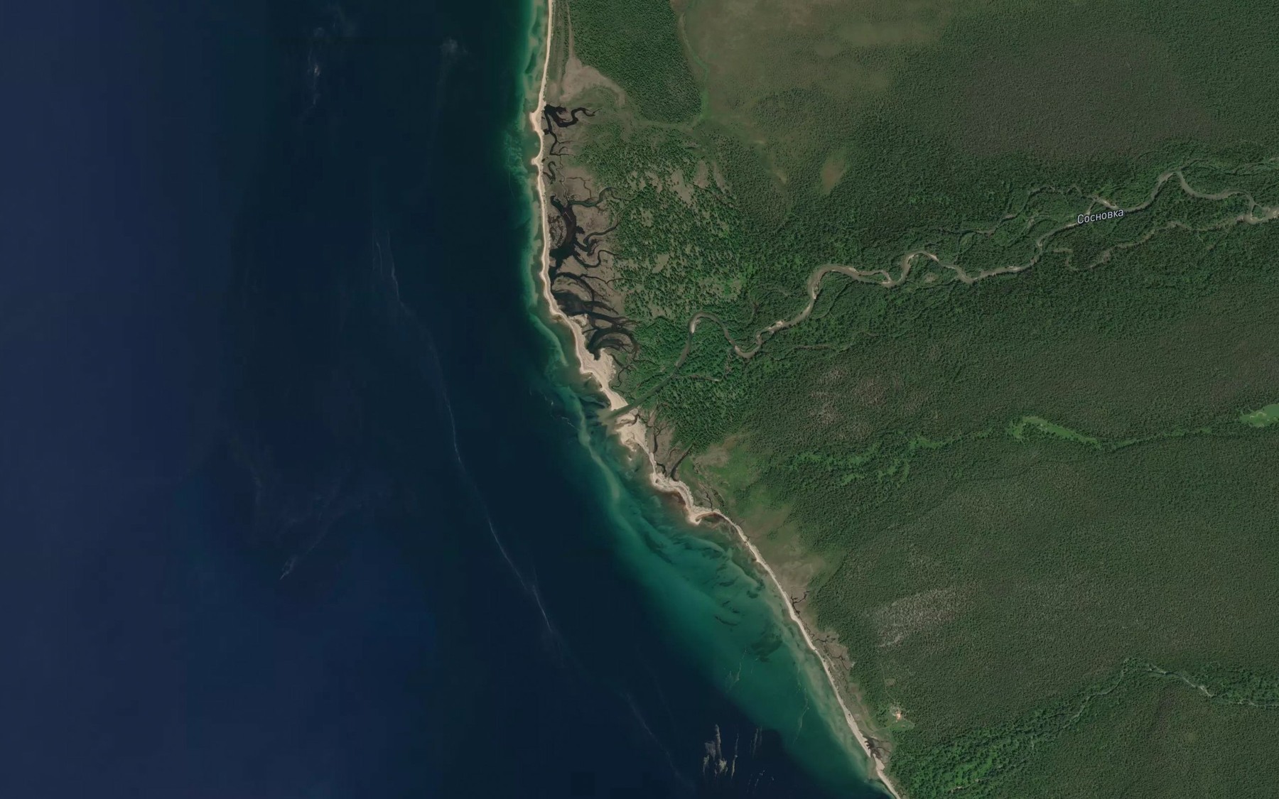 Satellite map of the Sosnovka