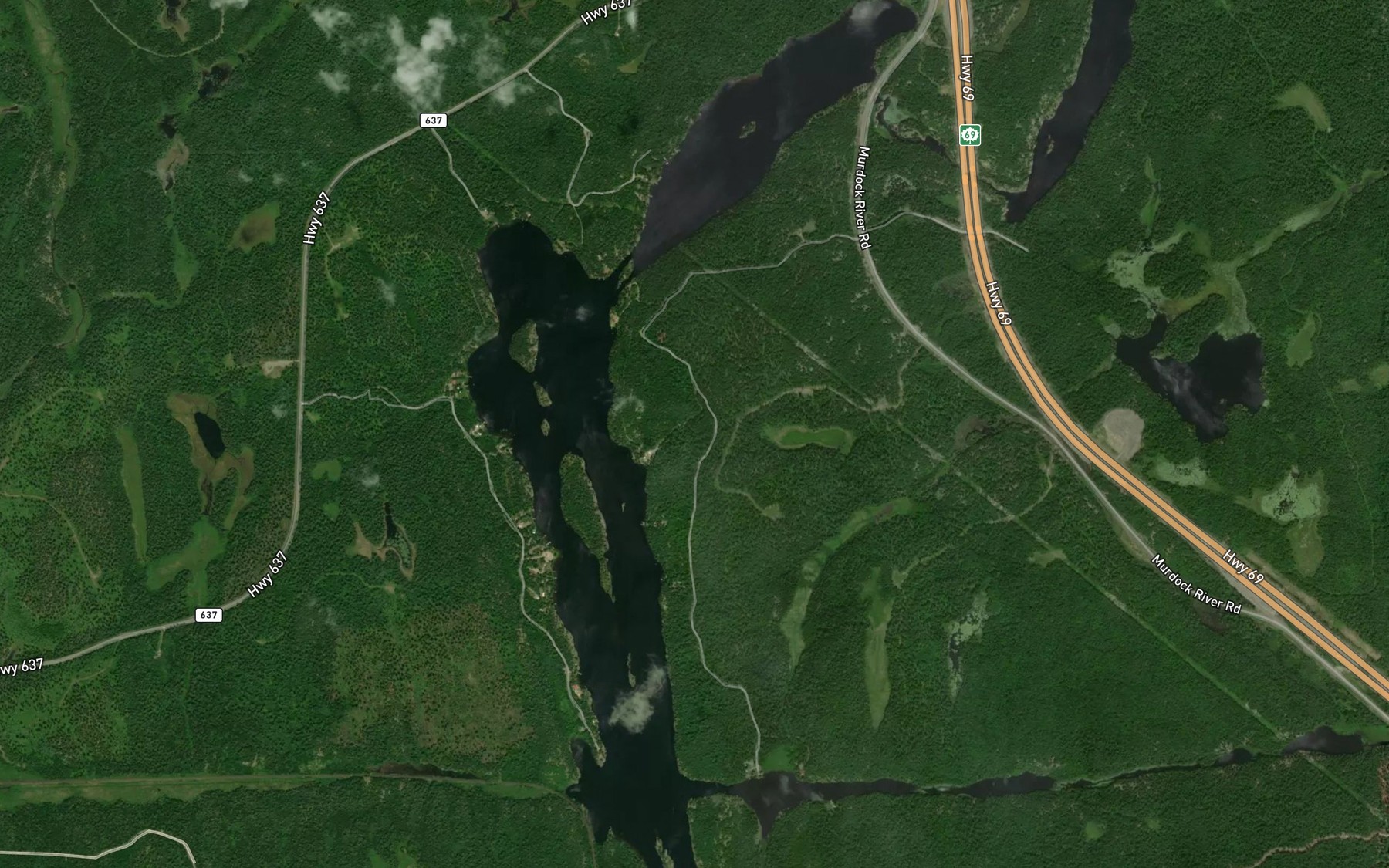 Satellite map of the Kakakiwaganda Lake