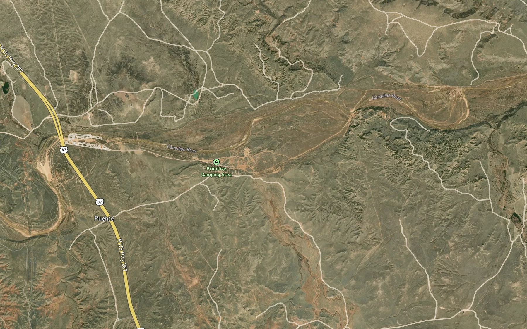 Satellite map of the Rosita Creek