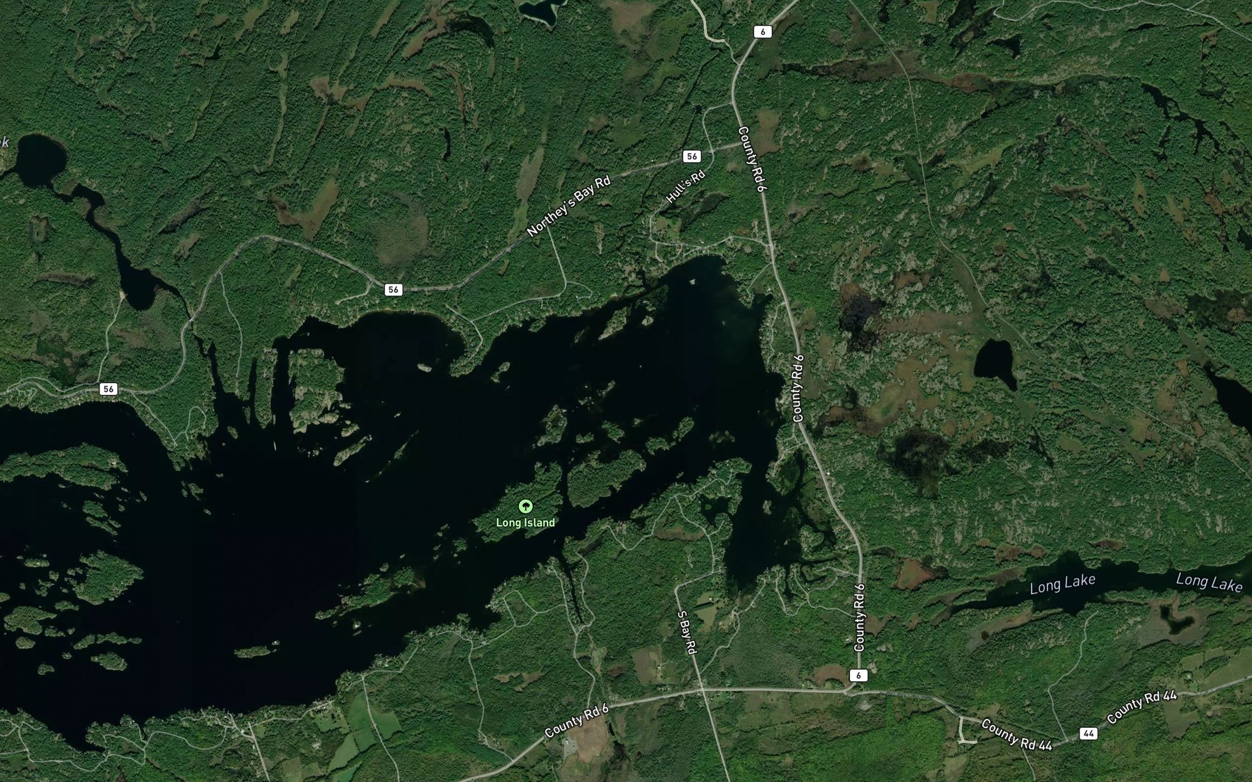 Satellite map of the Jack Creek