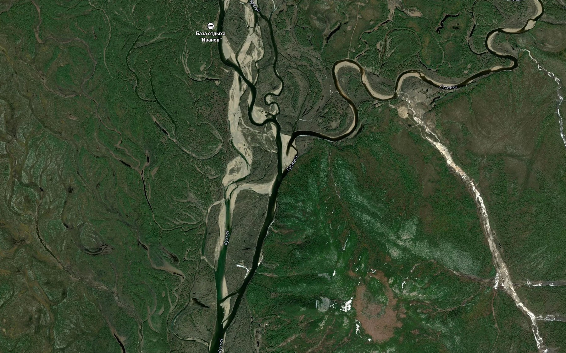 Satellite map of the Gusinka