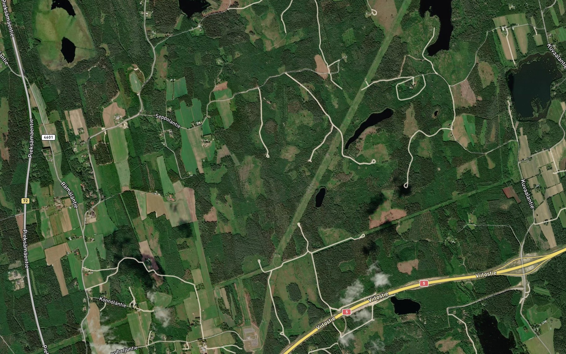 Satellite map of the Puruoja