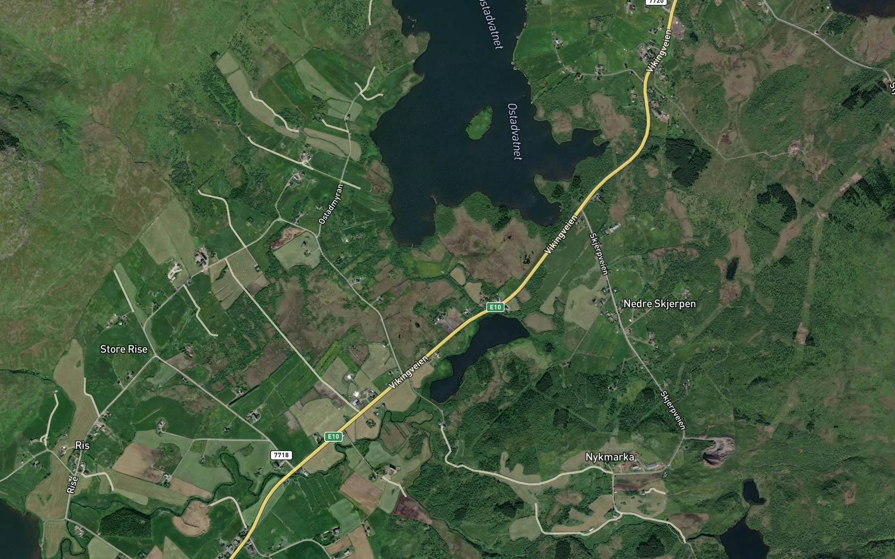 Satellite map of the Kalvselva