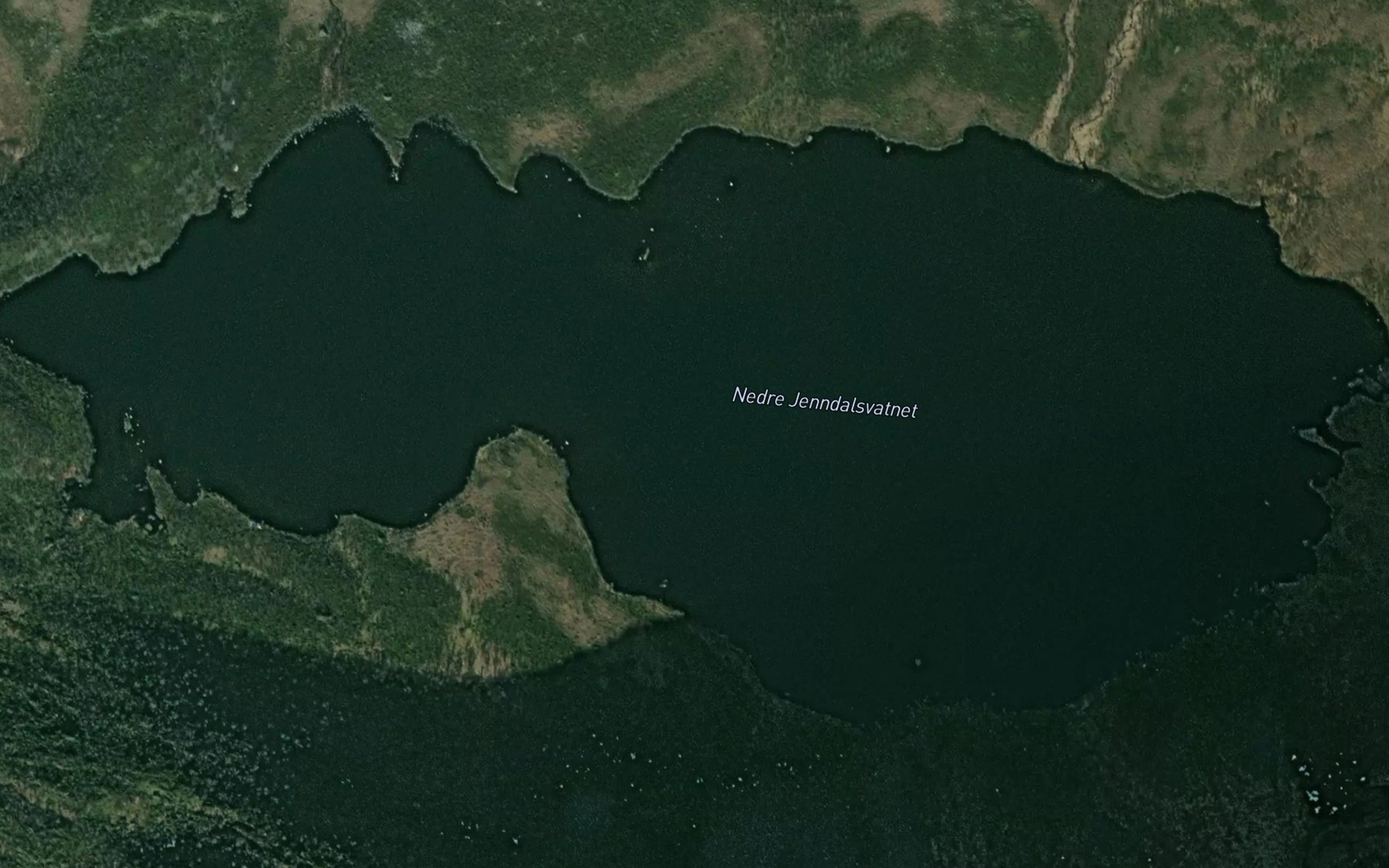 Satellite map of the Jenndalsvatnet,nedre