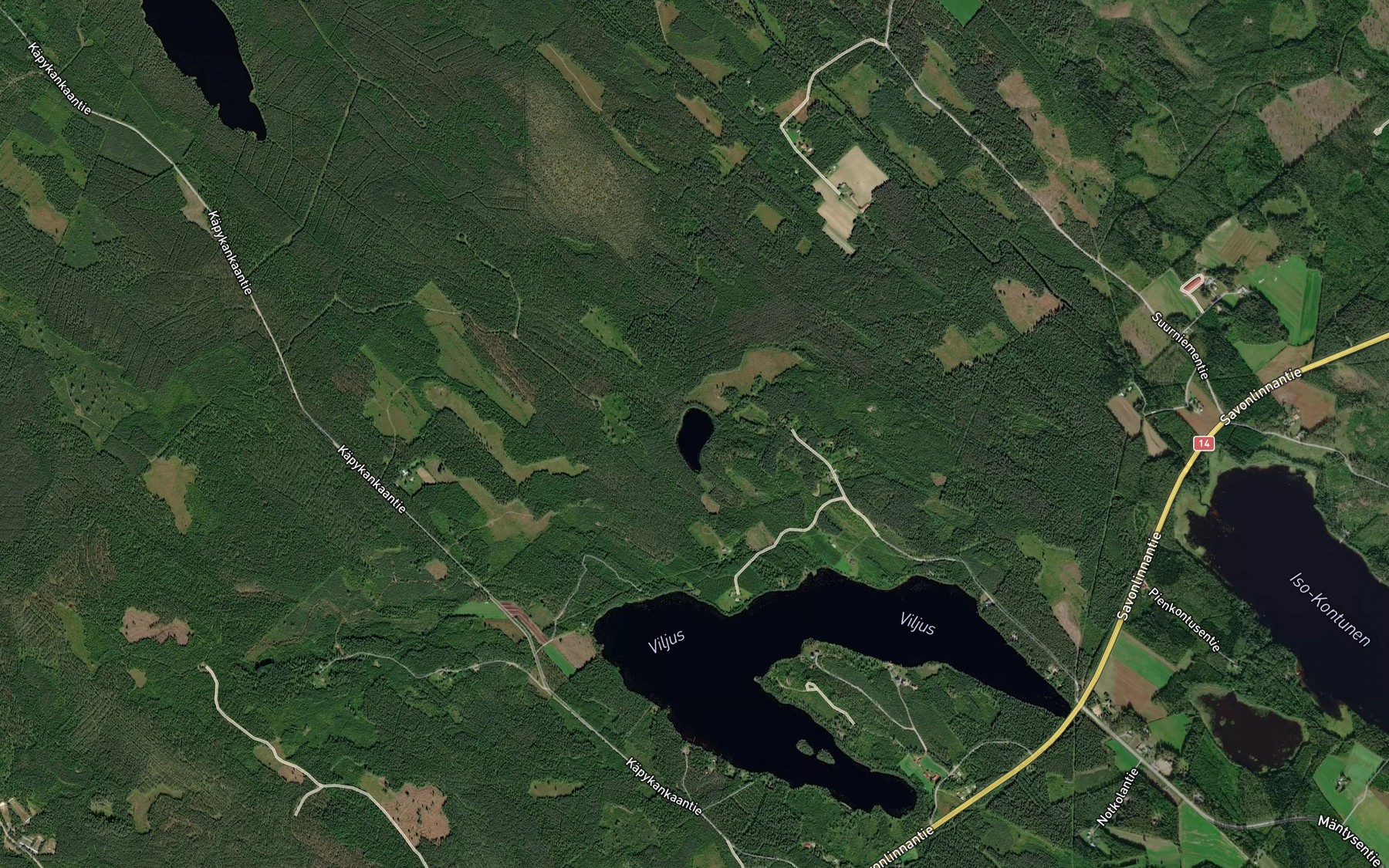 Satellite map of the Kautiaisenlampi