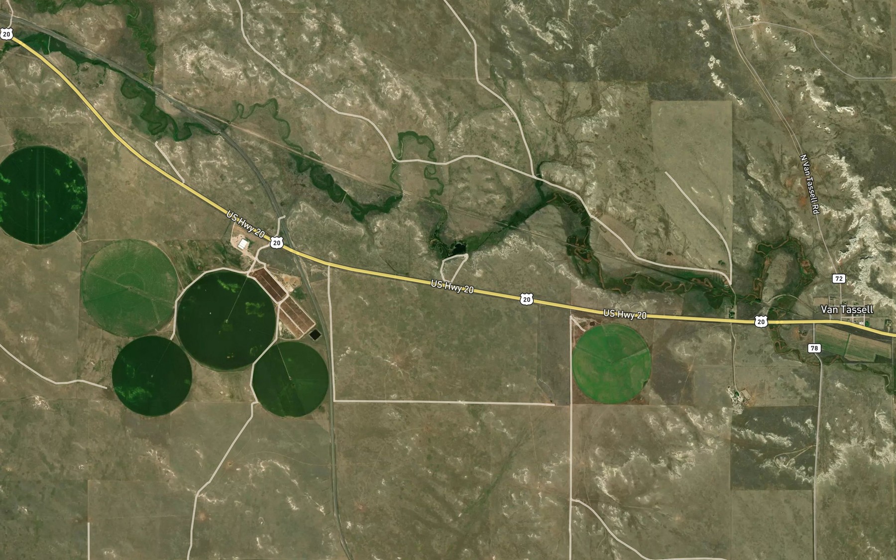 Satellite map of the McMaster Reservoir