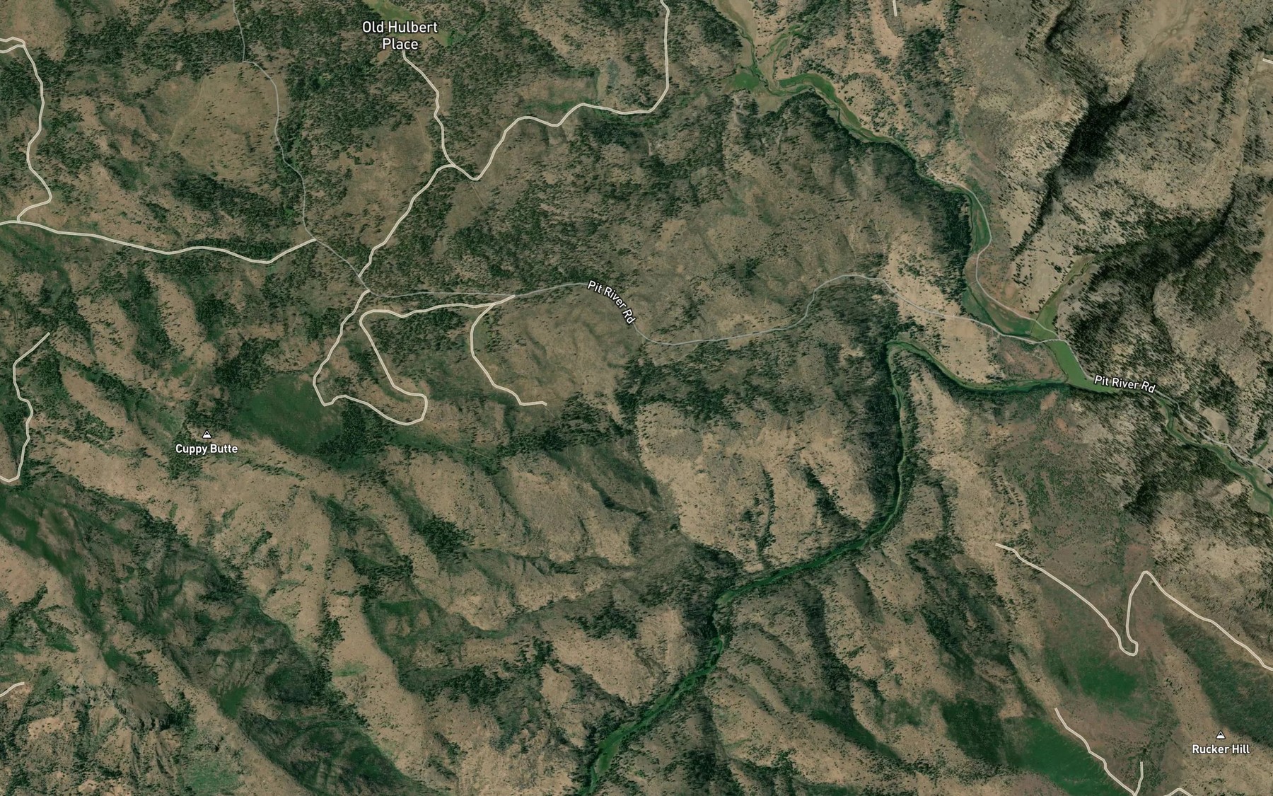 Satellite map of the Yellowjacket Spring