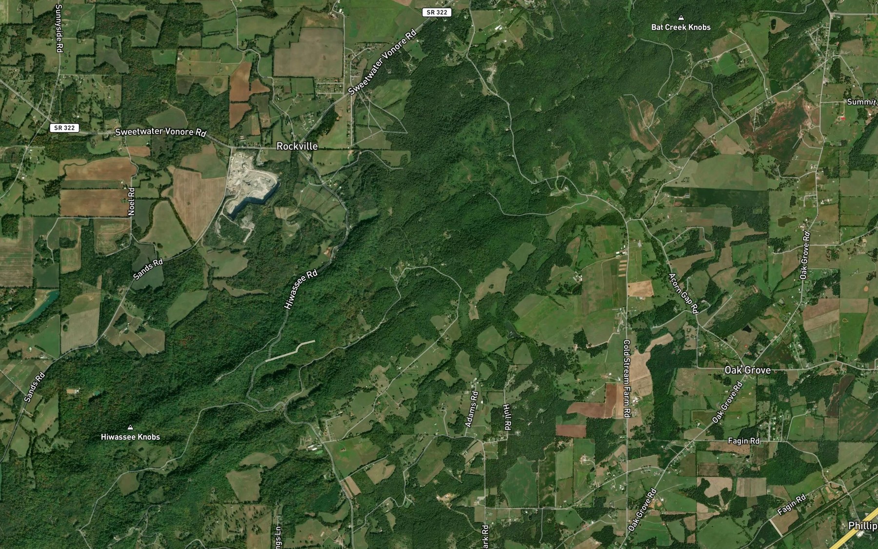 Satellite map of the Turkeypen Branch