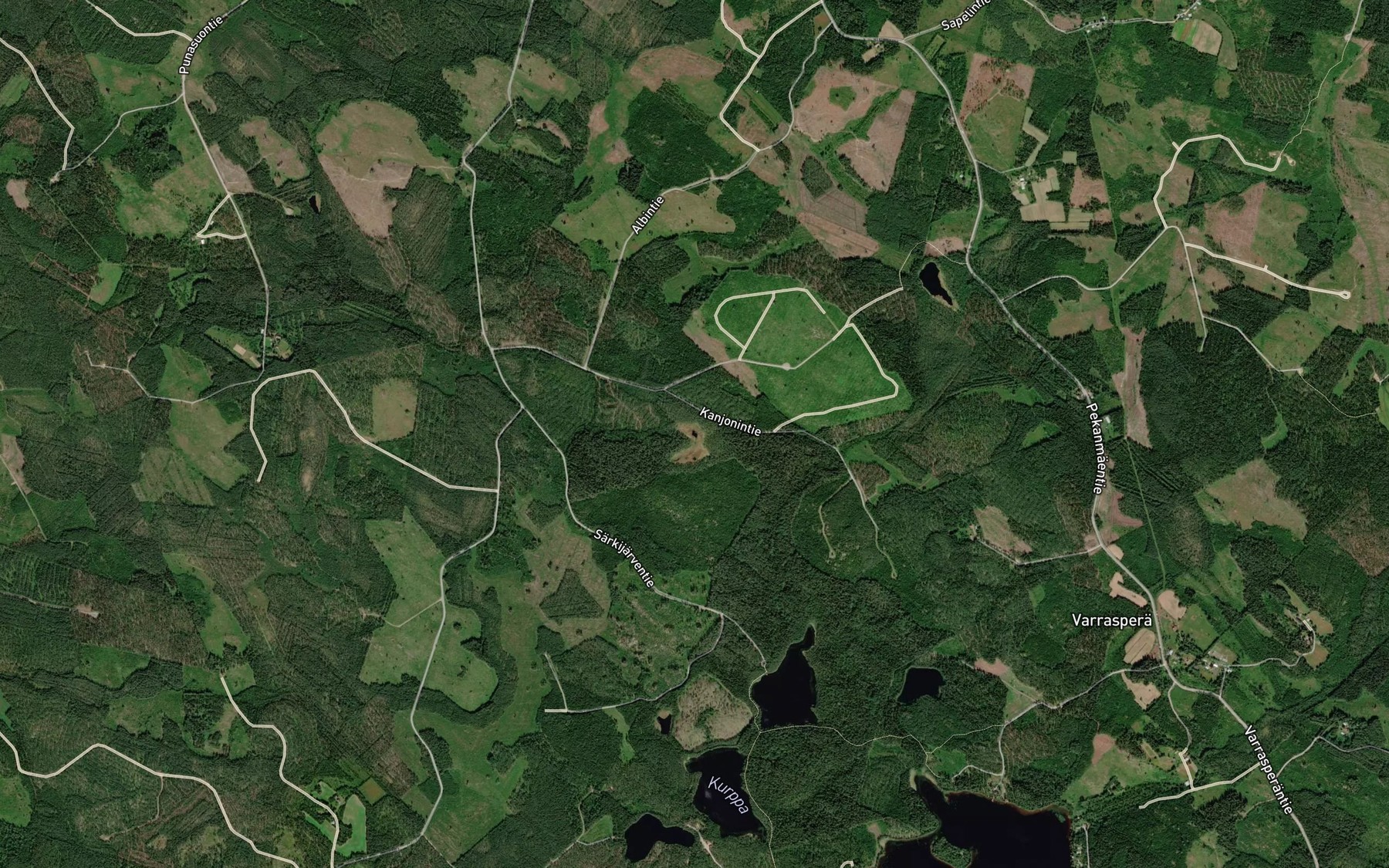 Satellite map of the Lipakkolammit