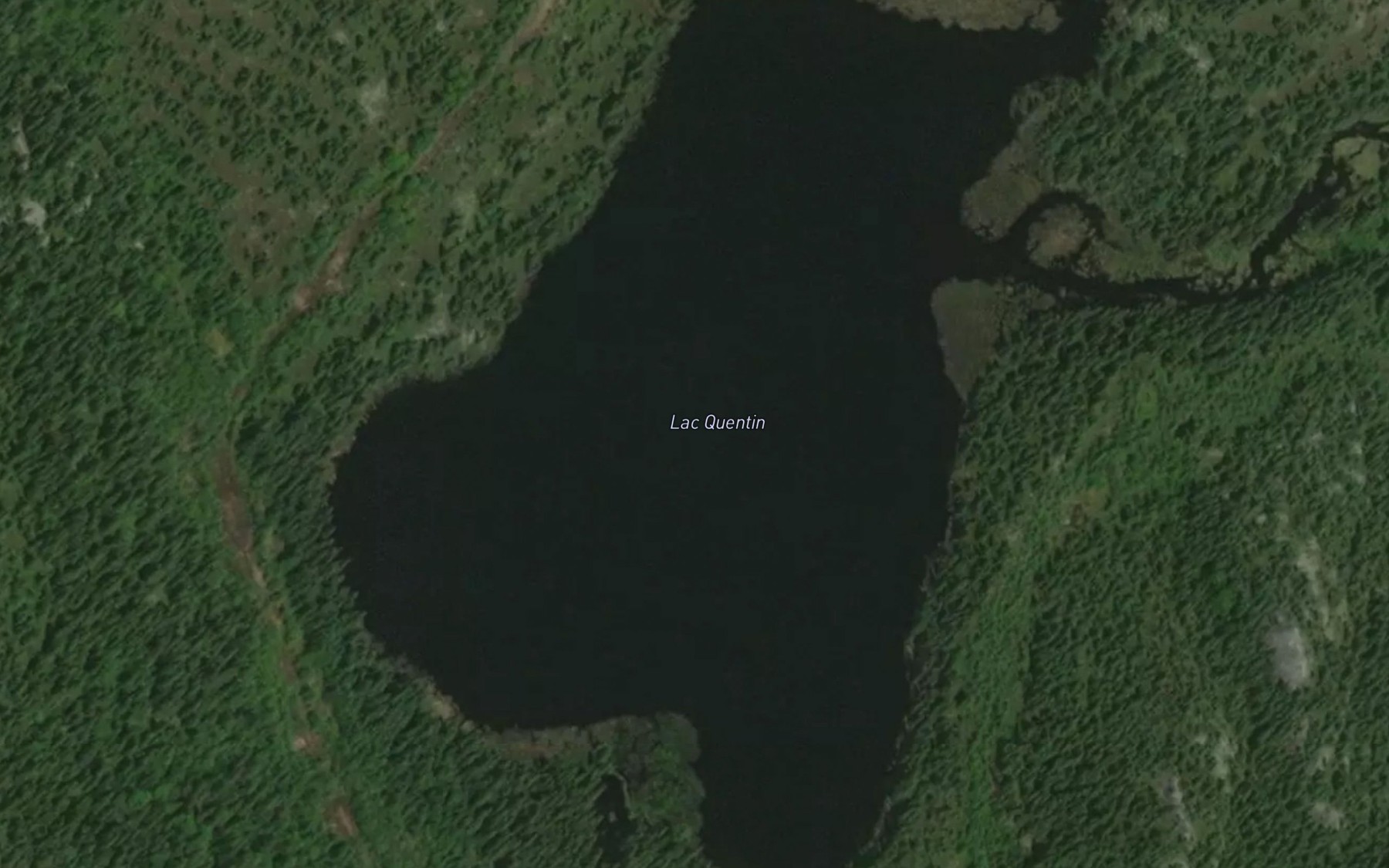 Satellite map of the Lac Quentin