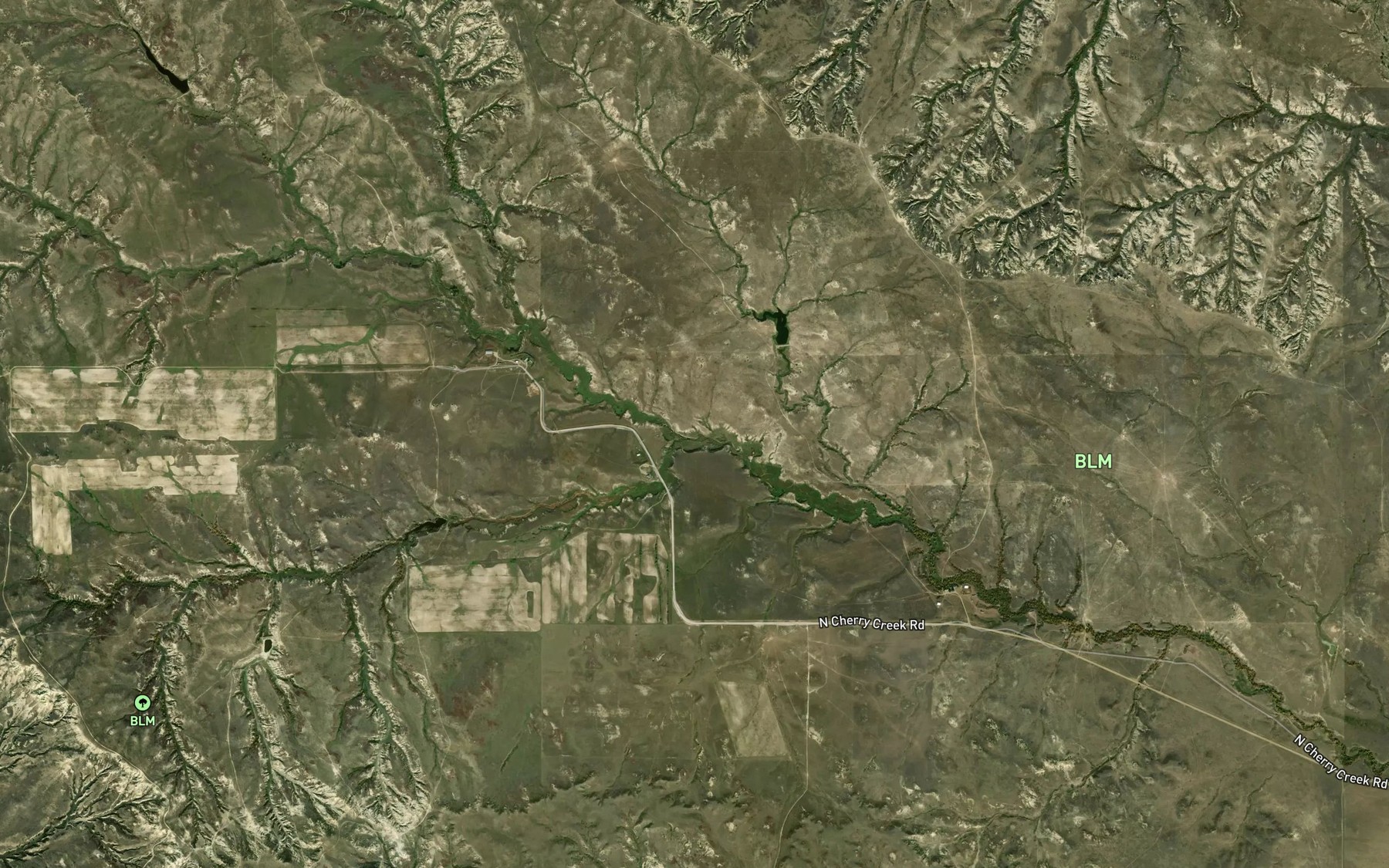 Satellite map of the Barney Creek