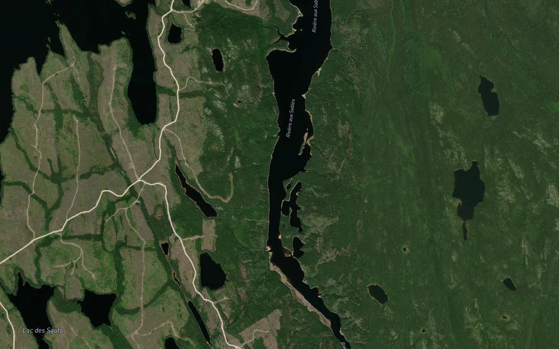 Satellite map of the Riviere aux Sables