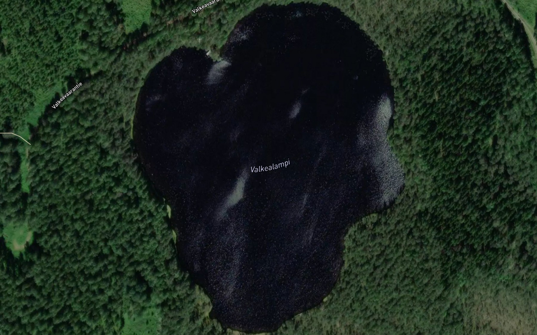 Satellite map of the Valkealampi