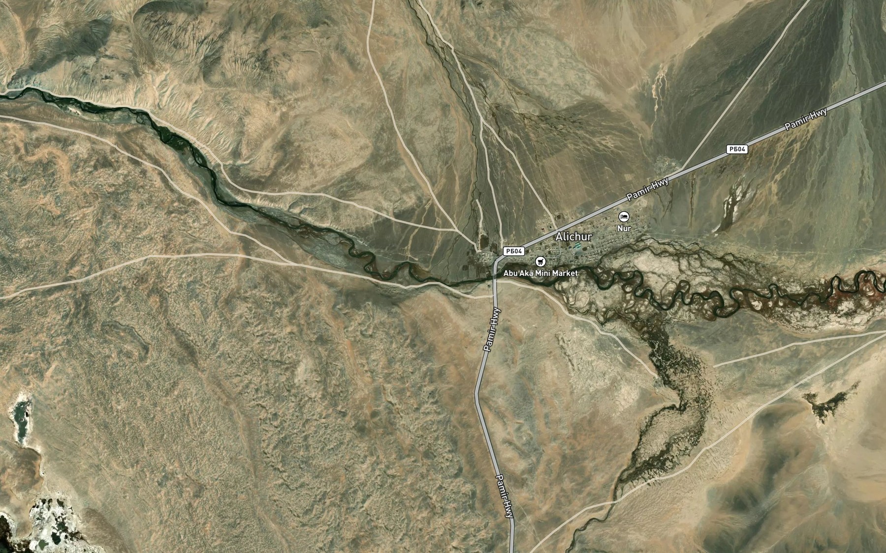 Satellite map of the Cholok-Teke