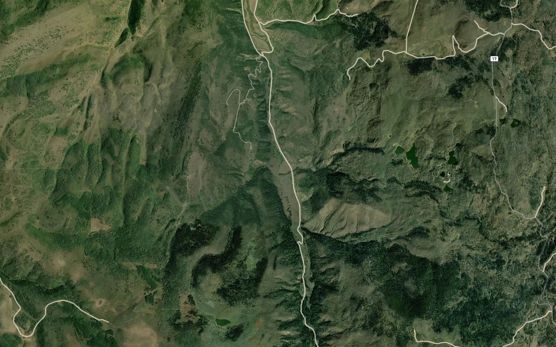 Satellite map of the Vaughn Creek