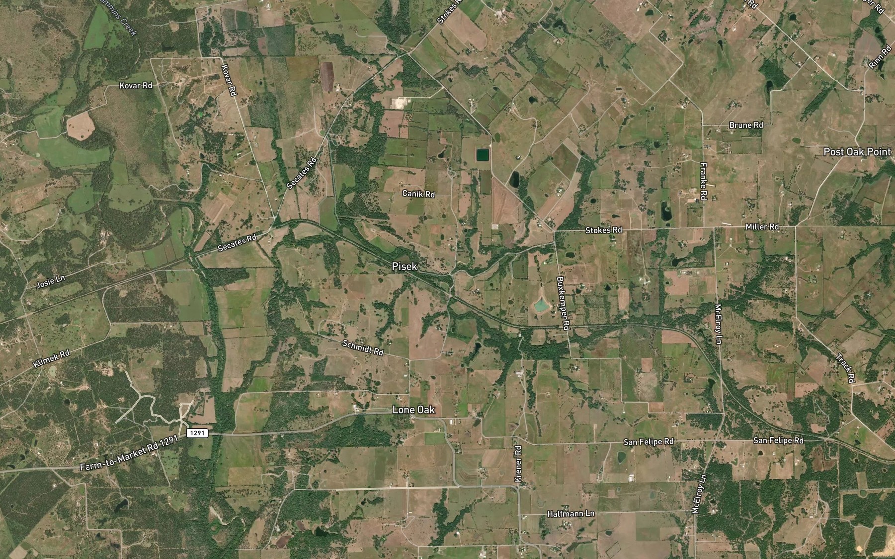Satellite map of the Stein Branch