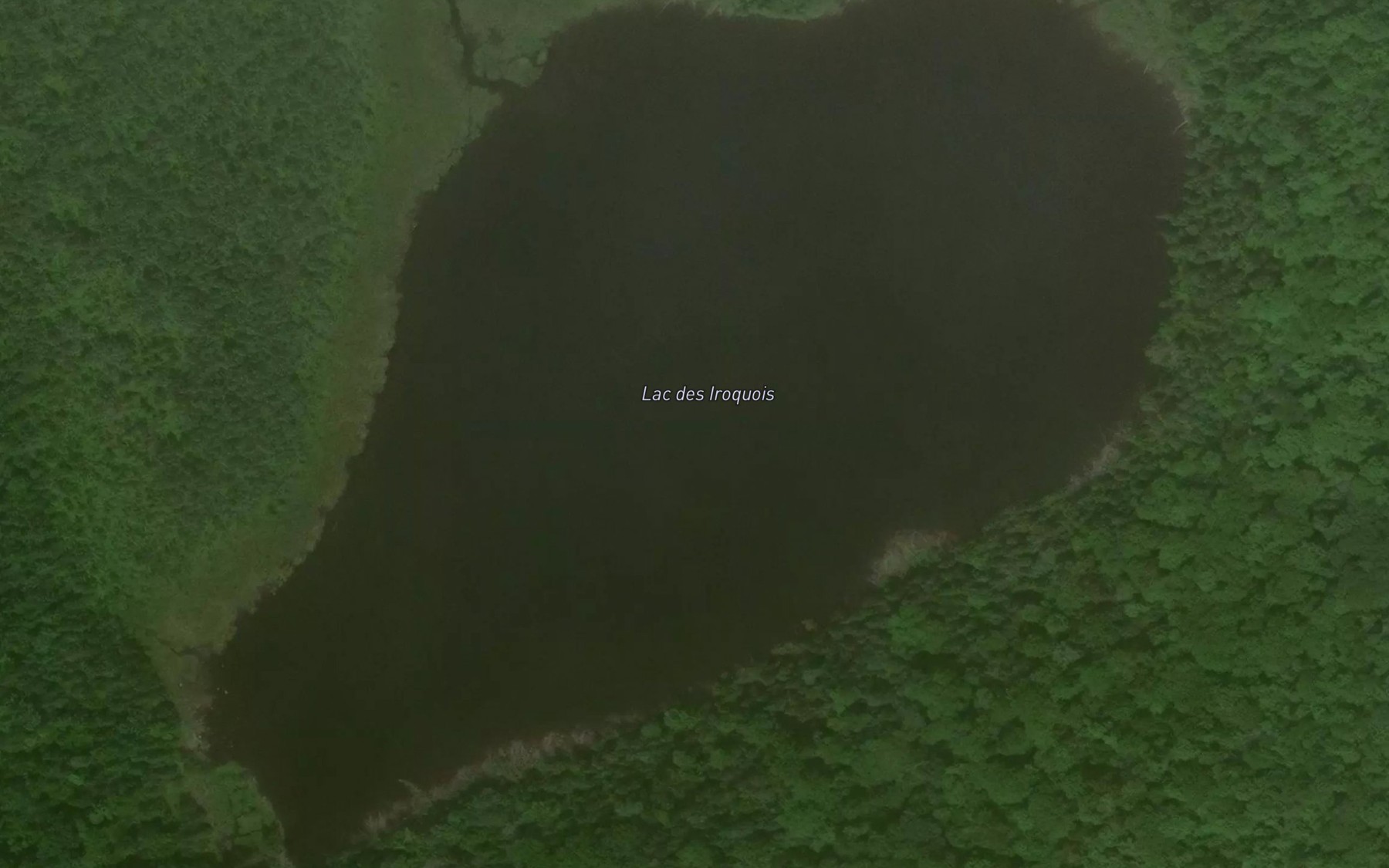 Satellite map of the Lac des Iroquois