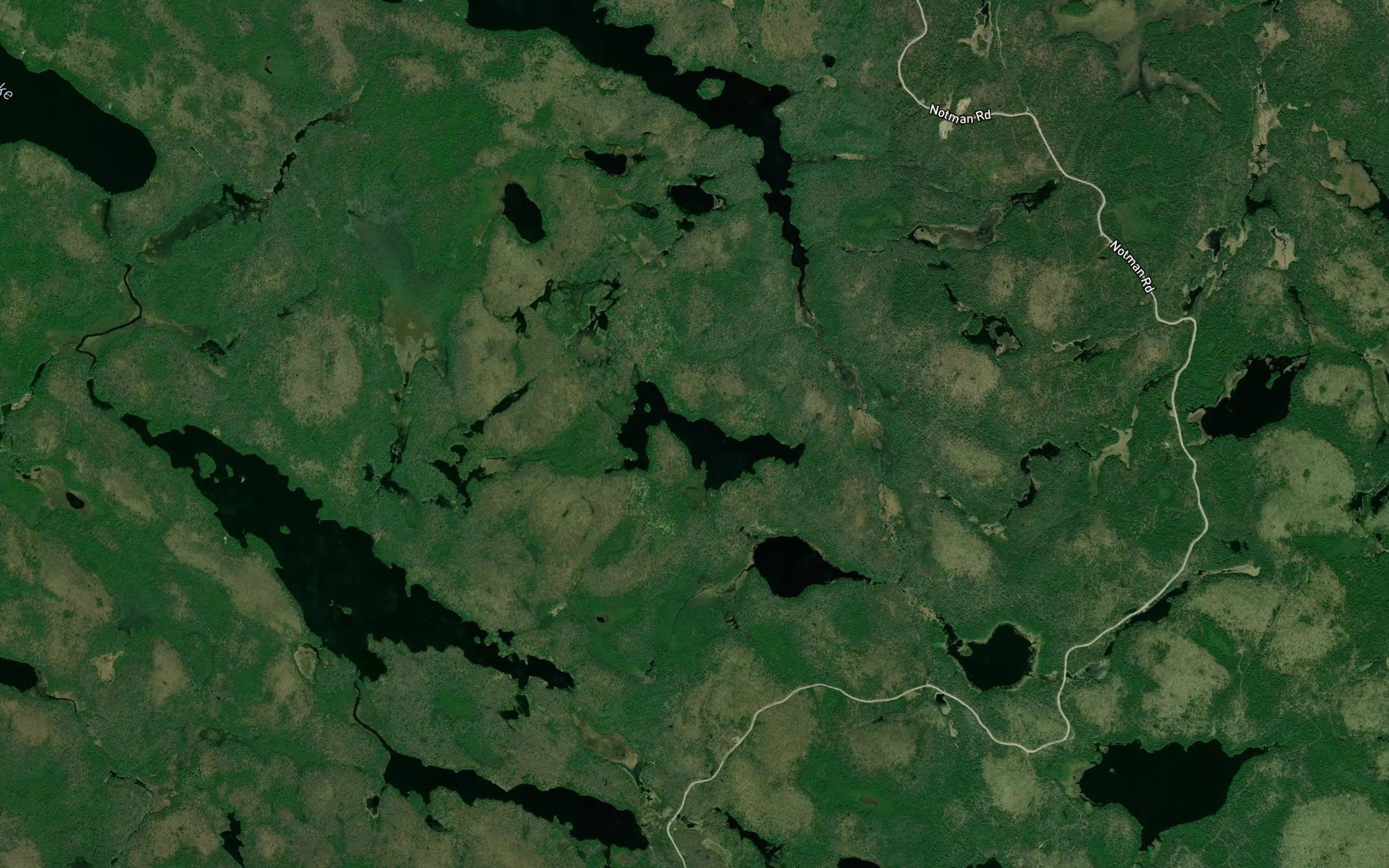 Satellite map of the Little Rock Lake