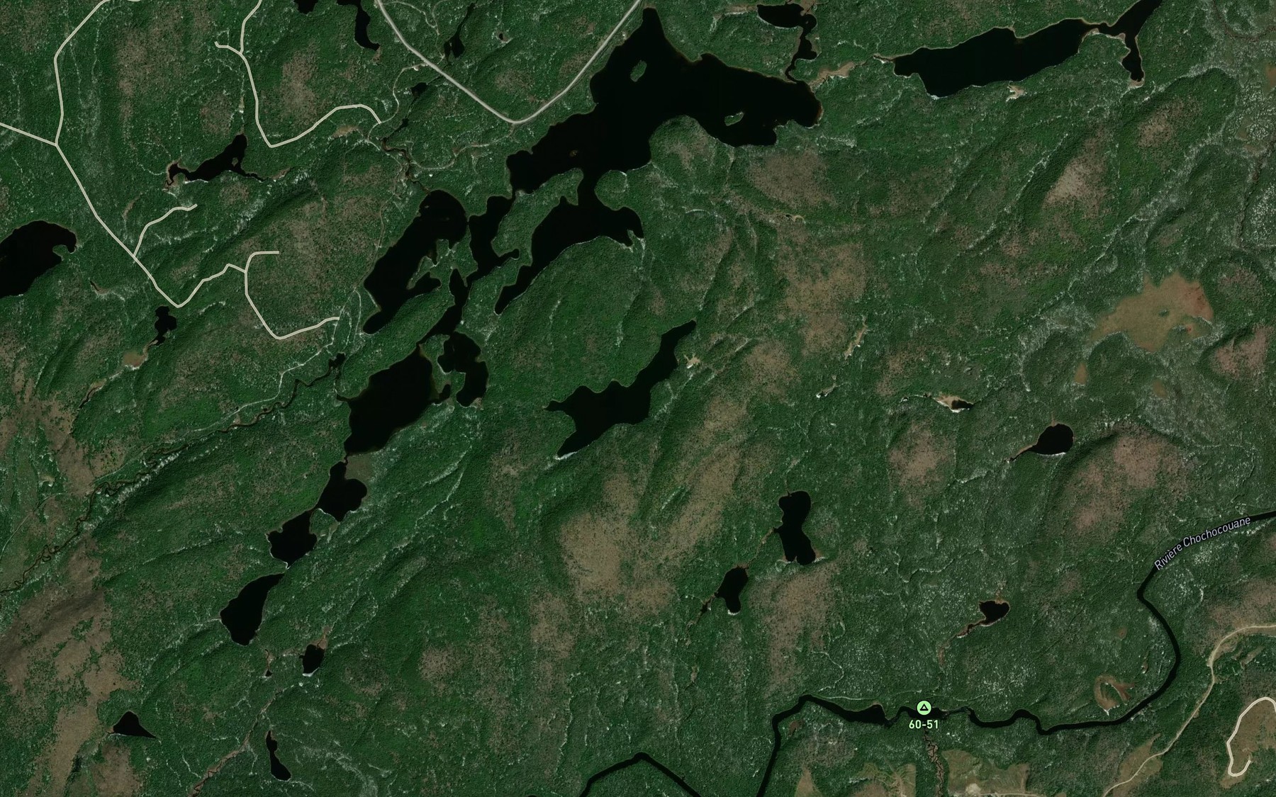 Satellite map of the Lac Rosieres