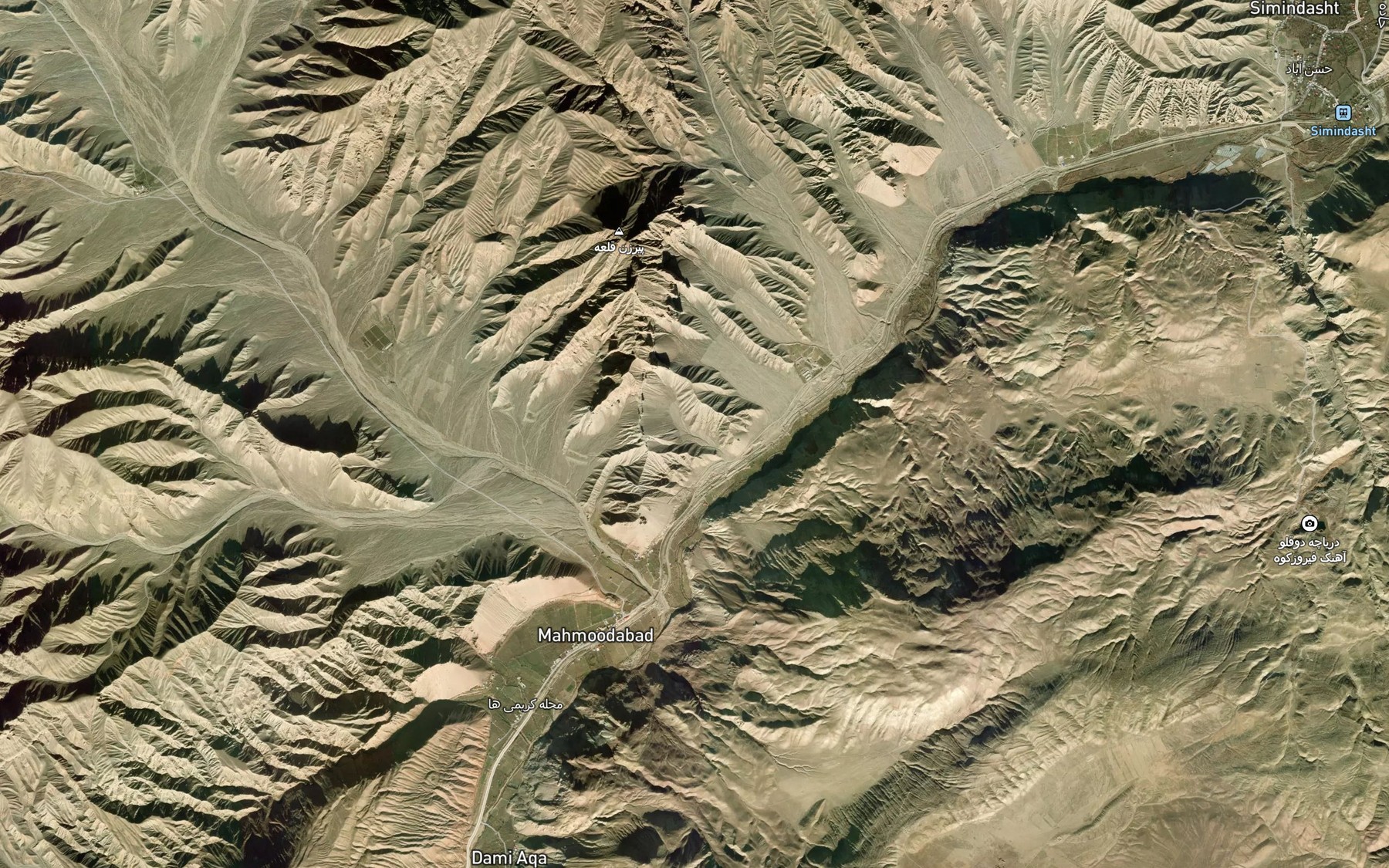Satellite map of the Hebleh Rud