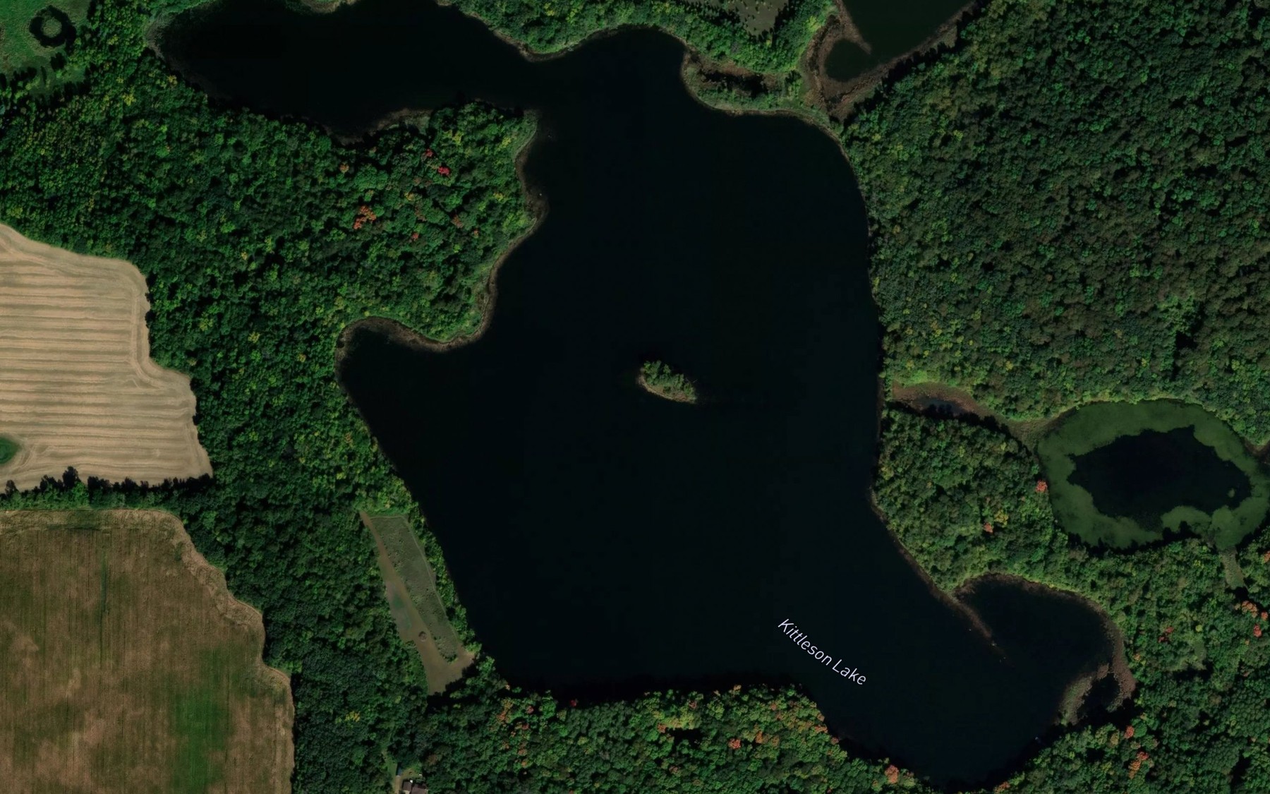 Satellite map of the Kittleson Lake