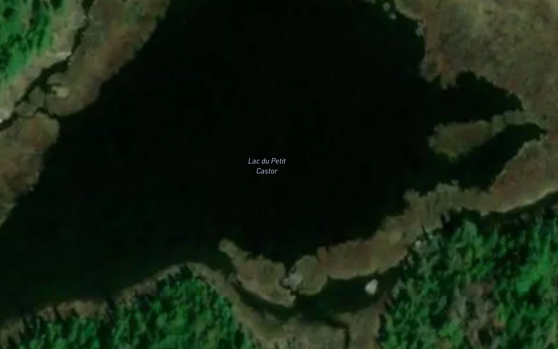 Satellite map of the Lac du Petit Castor
