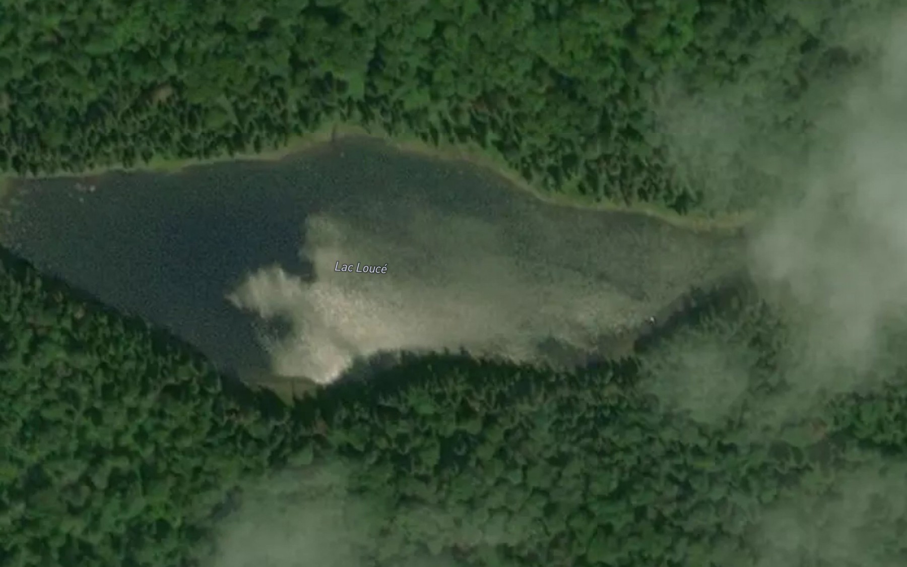 Satellite map of the Lac Louce