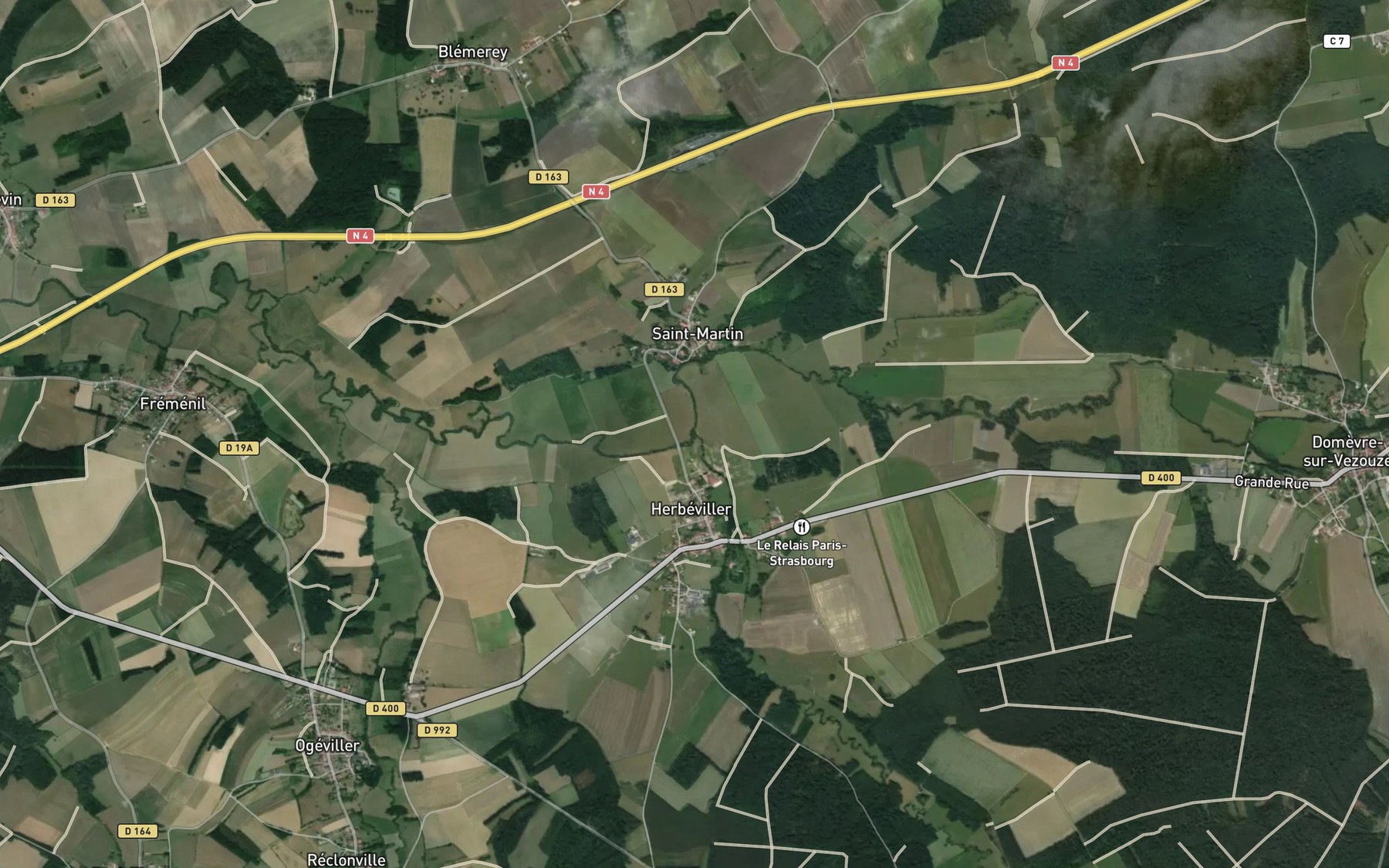 Satellite map of the Blette