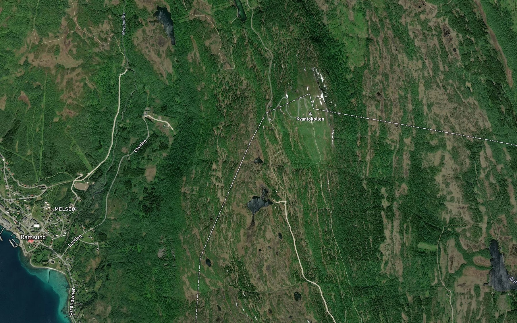 Satellite map of the Kolvatnet