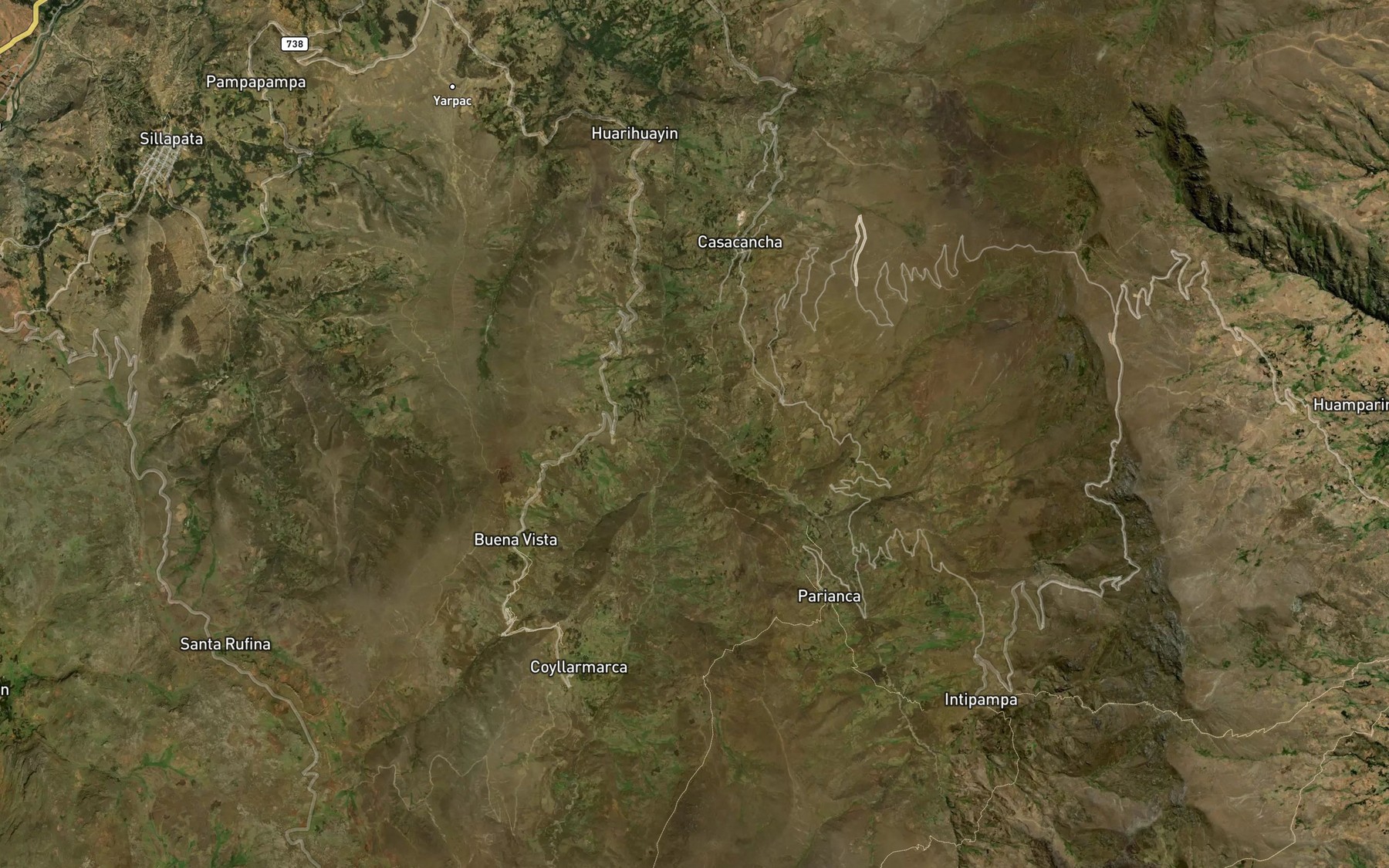 Satellite map of the Quebrada Collota