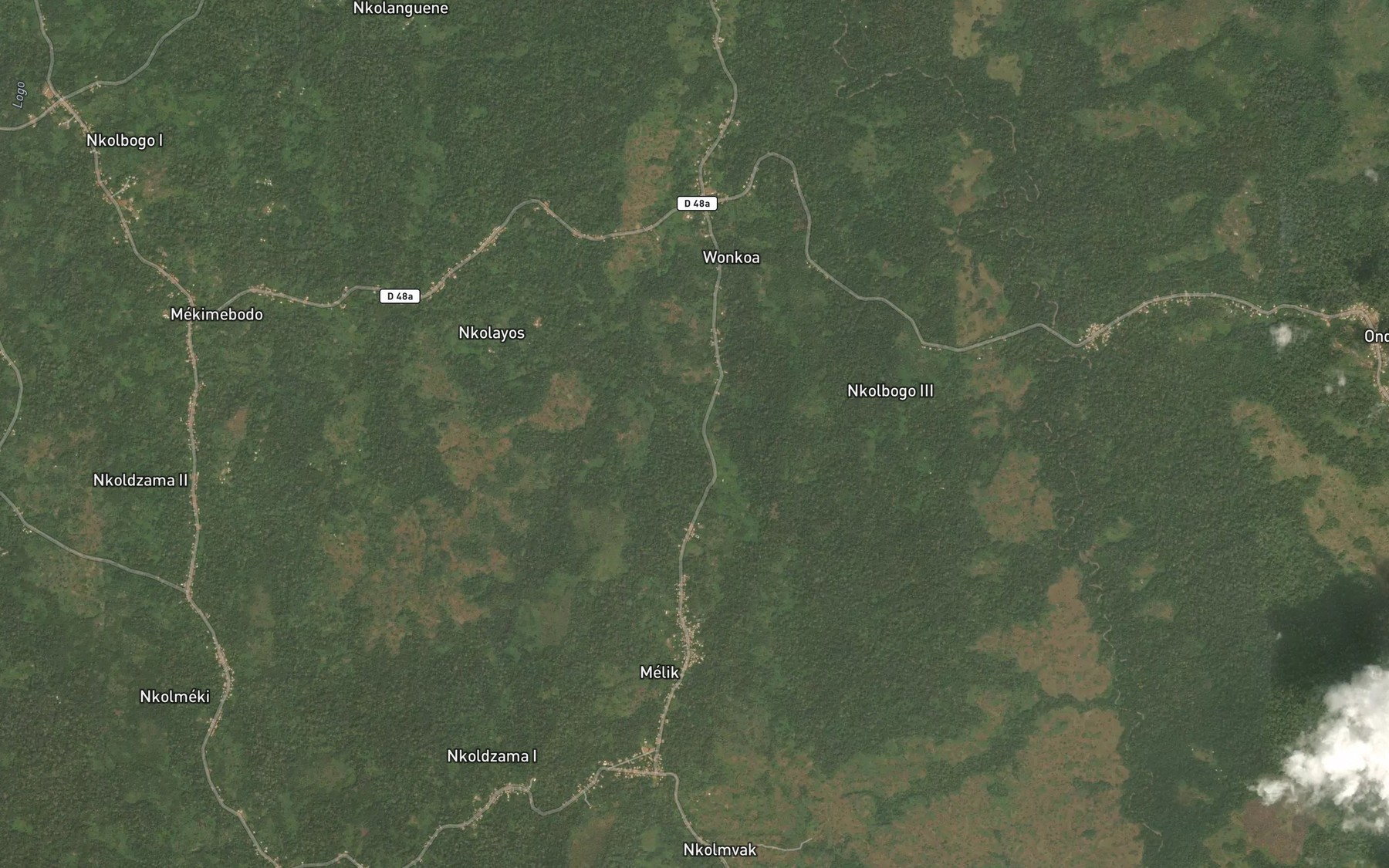 Satellite map of the Womekoa