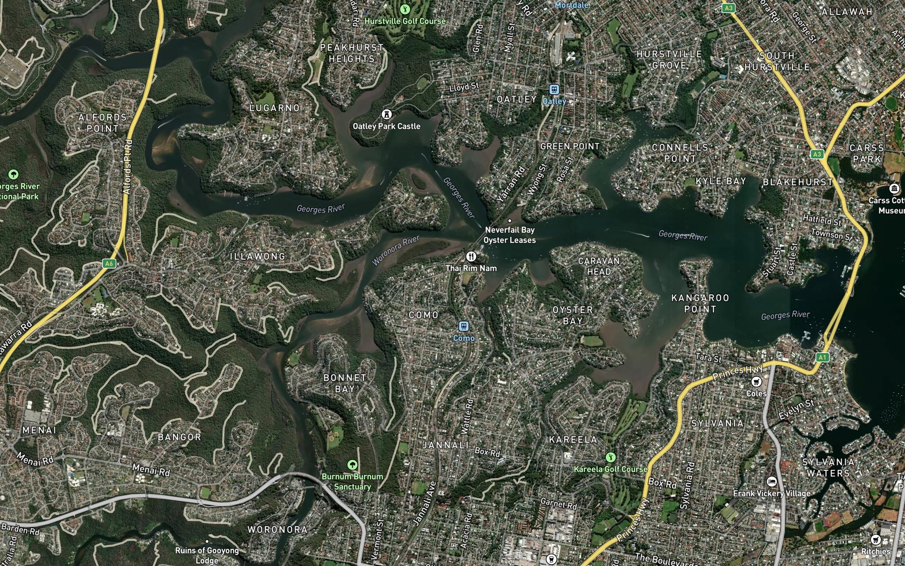 Satellite map of the Coronation Bay