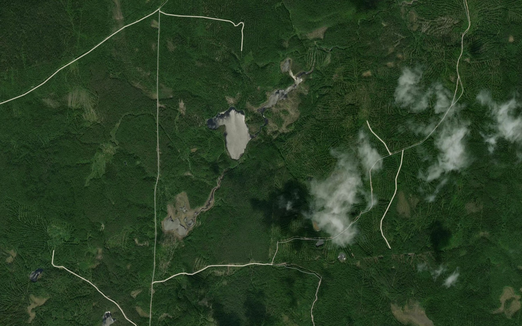 Satellite map of the Ozero Kyskozero