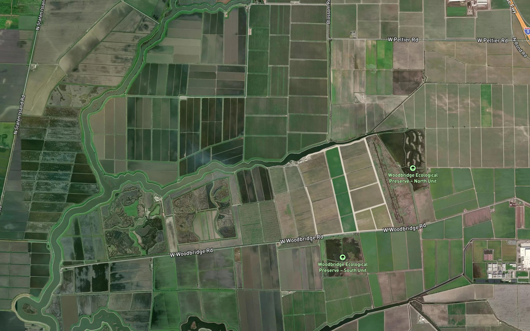 Satellite map of the Hog Slough