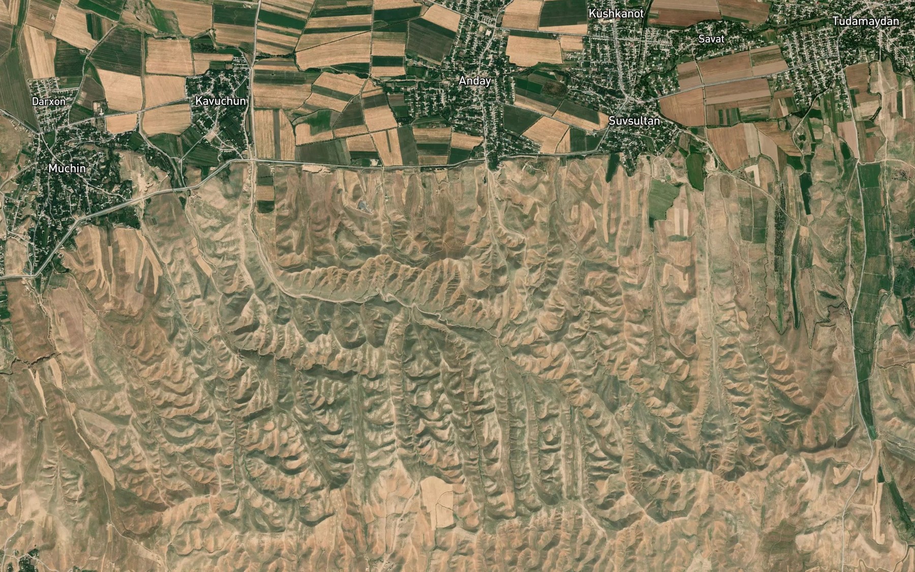 Satellite map of the Qudchashma Buloq