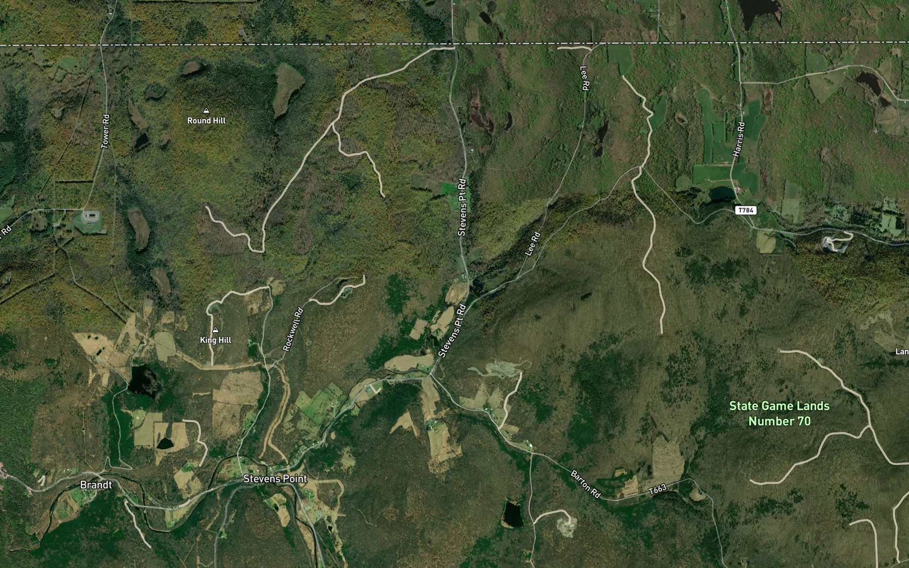 Satellite map of the Deep Hollow Brook