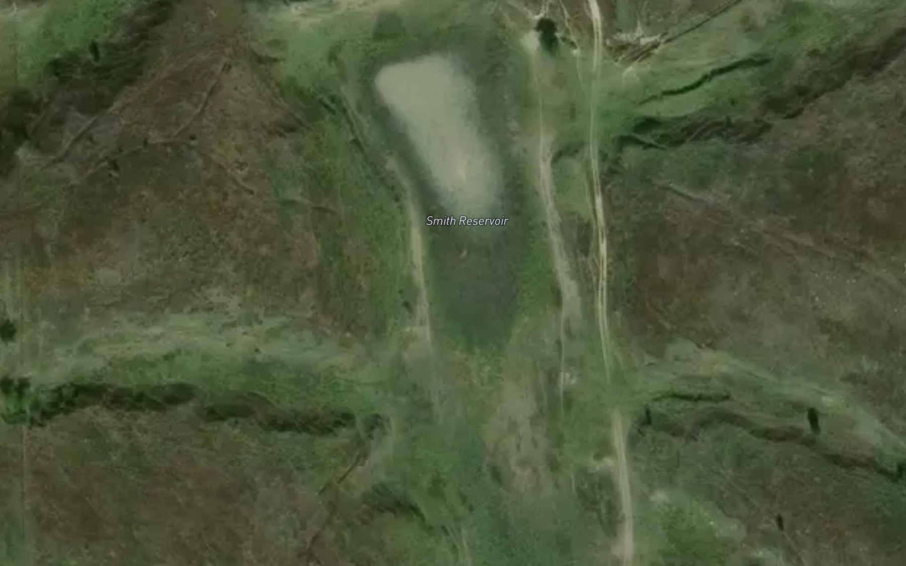 Satellite map of the Smith Reservoir