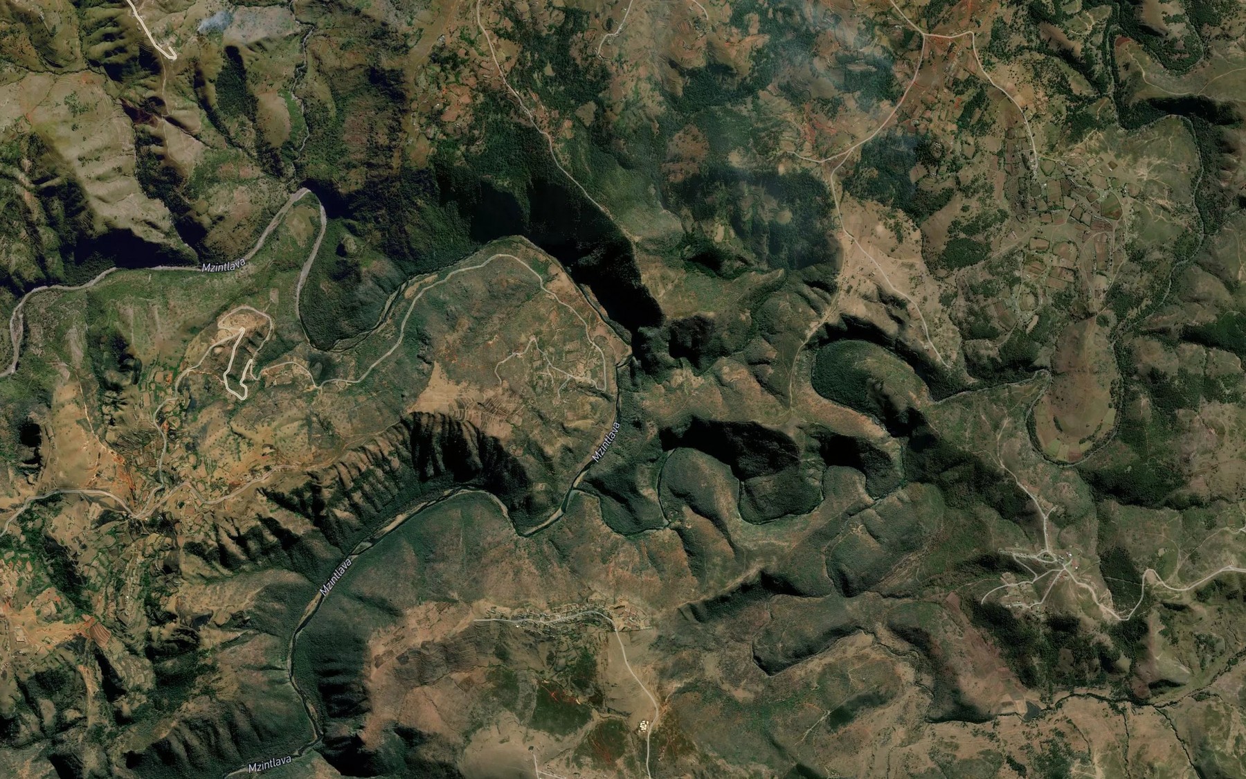 Satellite map of the Mhelu