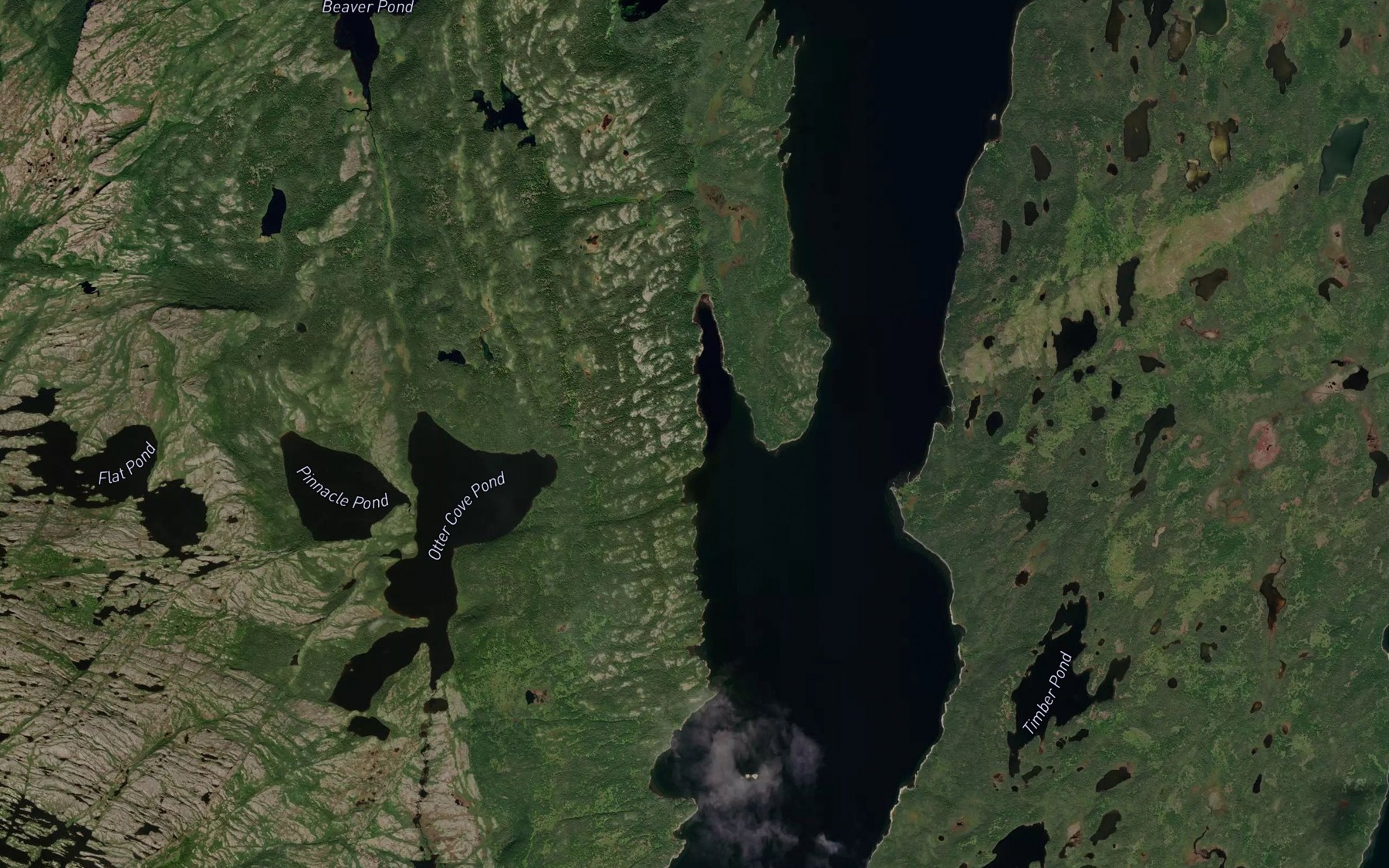 Satellite map of the Chimney Cove