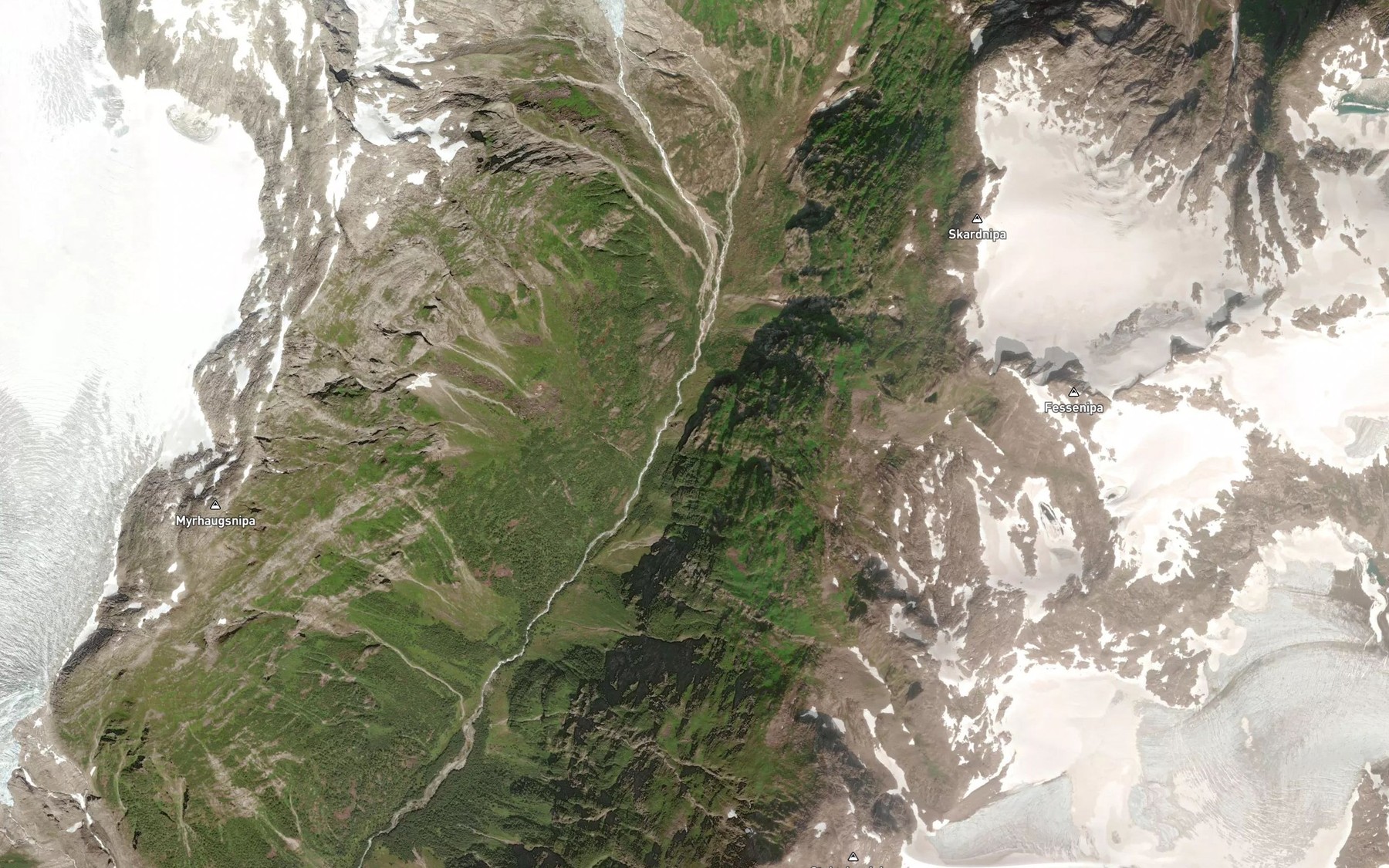 Satellite map of the Storfossen