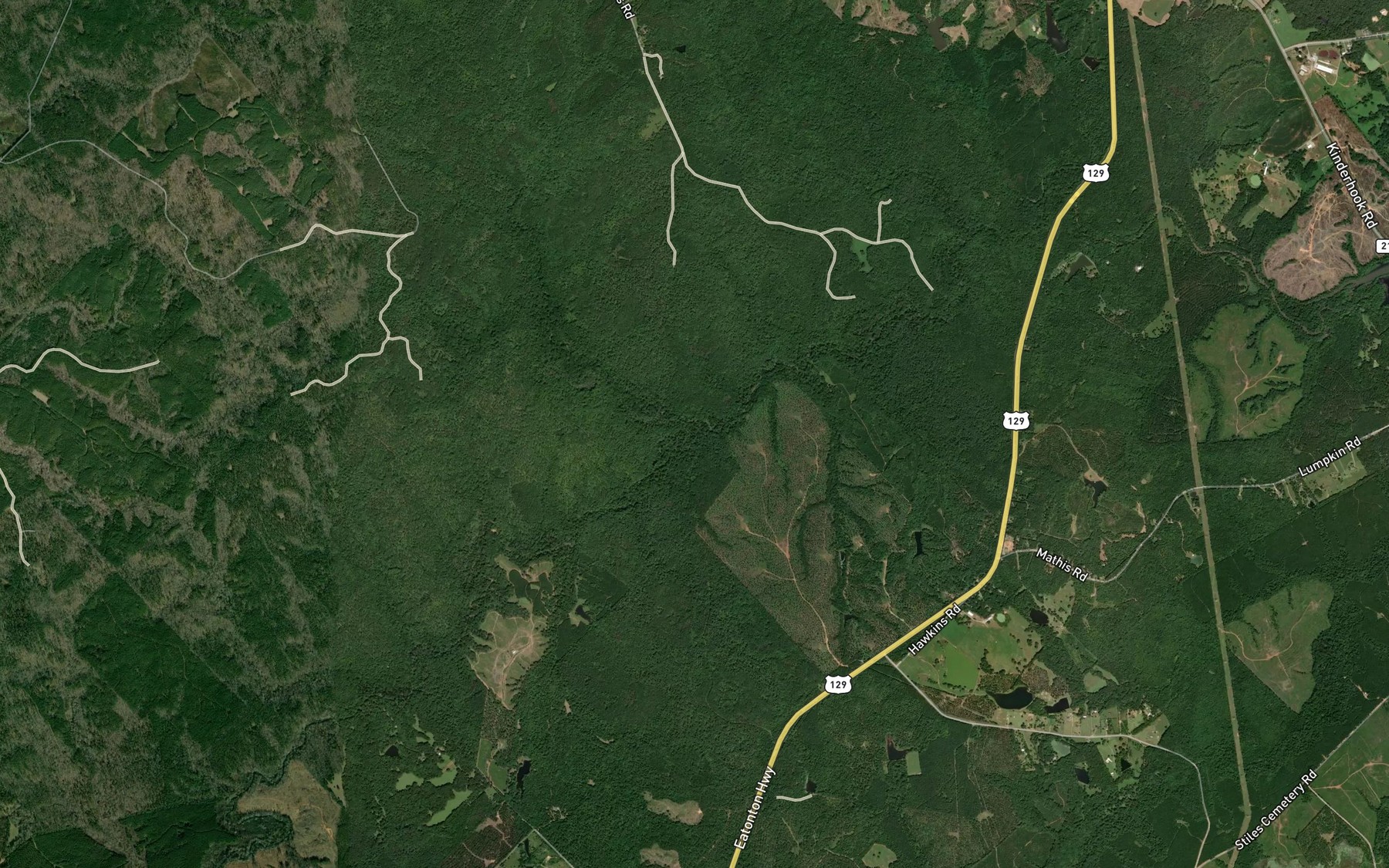 Satellite map of the Rock Creek
